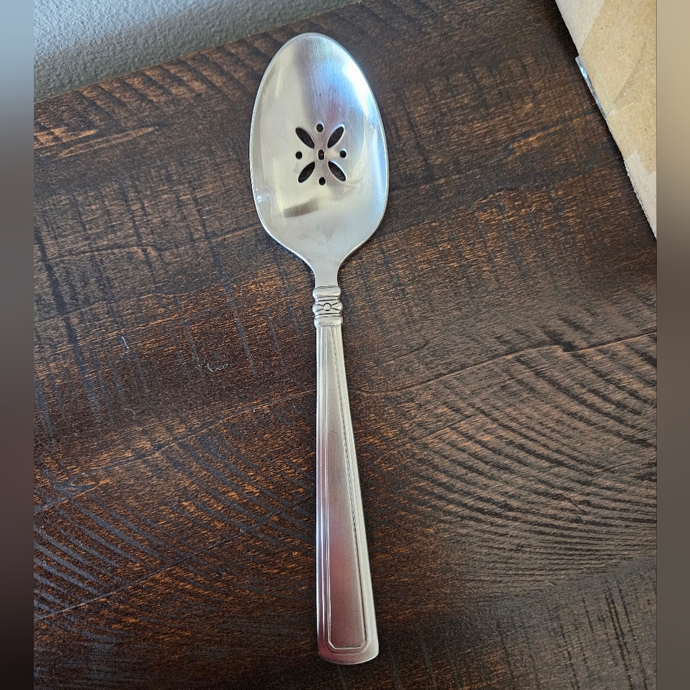 Longaberger Woven Traditions Satin Stainless Steel Serving Spoon